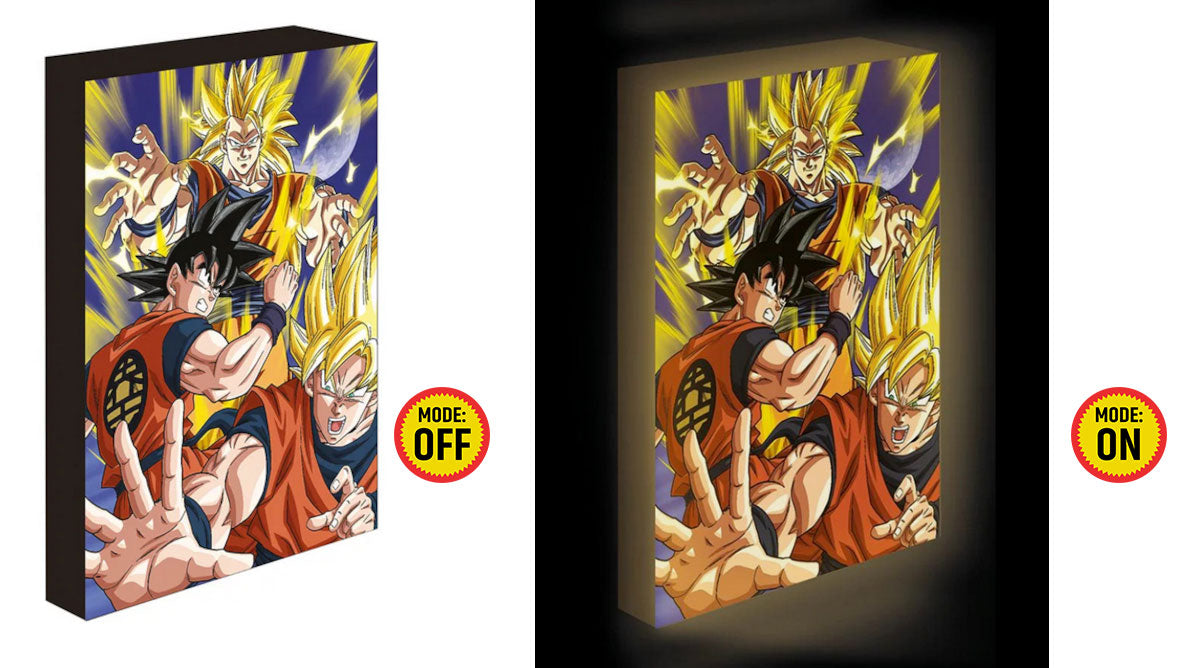 Quadro Retroilluminato LED Dragon Ball Z Goku Super Saiyan