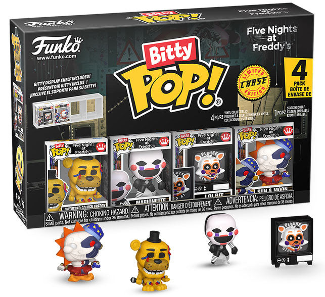 FUNKO BITTY POP 4 Pack FNAF Withered Golden Freddy