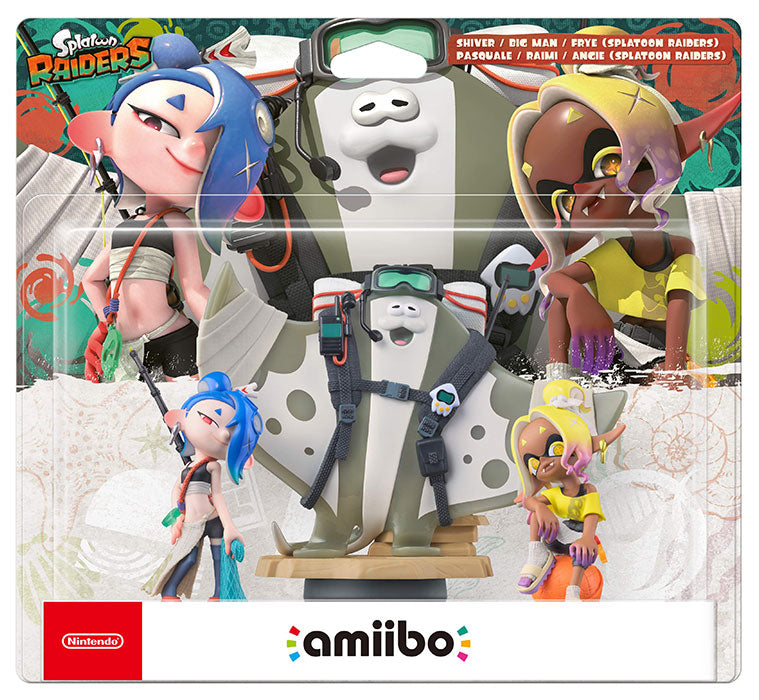 Amiibo Splatoon Raiders Pack 3 in 1 Shiver/Big Man/Frye