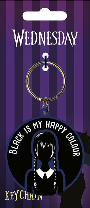 Portachiavi Wednesday Black is My Happy Colour