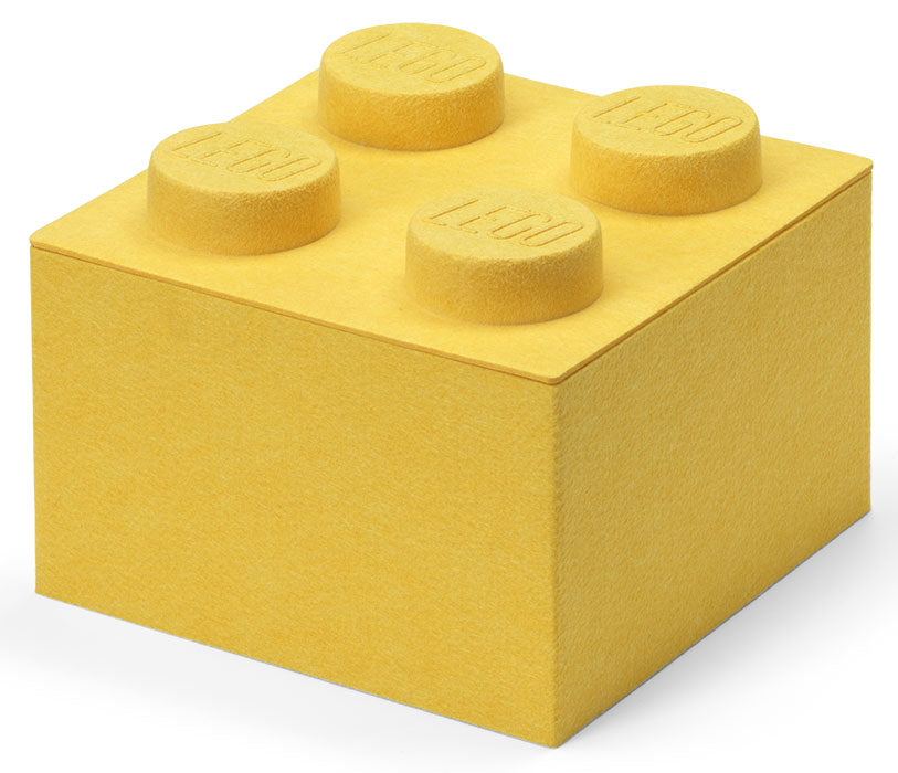 Contenitore LEGO Brick 4 Feltro Giallo