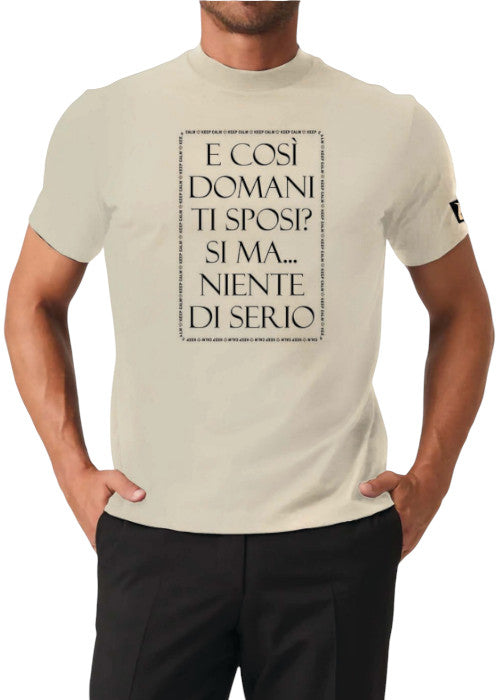 MYAGG T-Shirt Domani Ti Sposi? Avorio XL