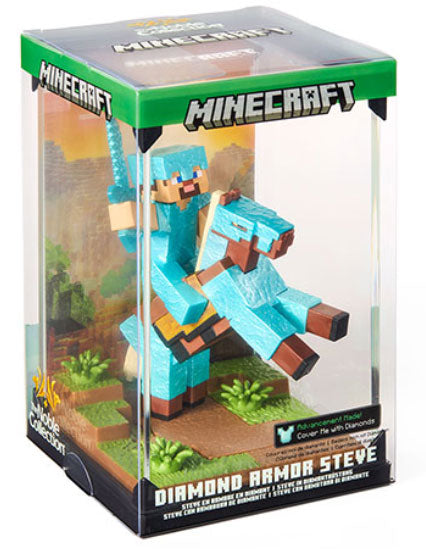 Minecraft Steve con Armatura di Diamante Diorama
