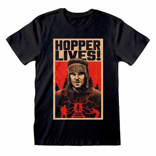 T-Shirt Stranger Things Hopper Lives S4 S