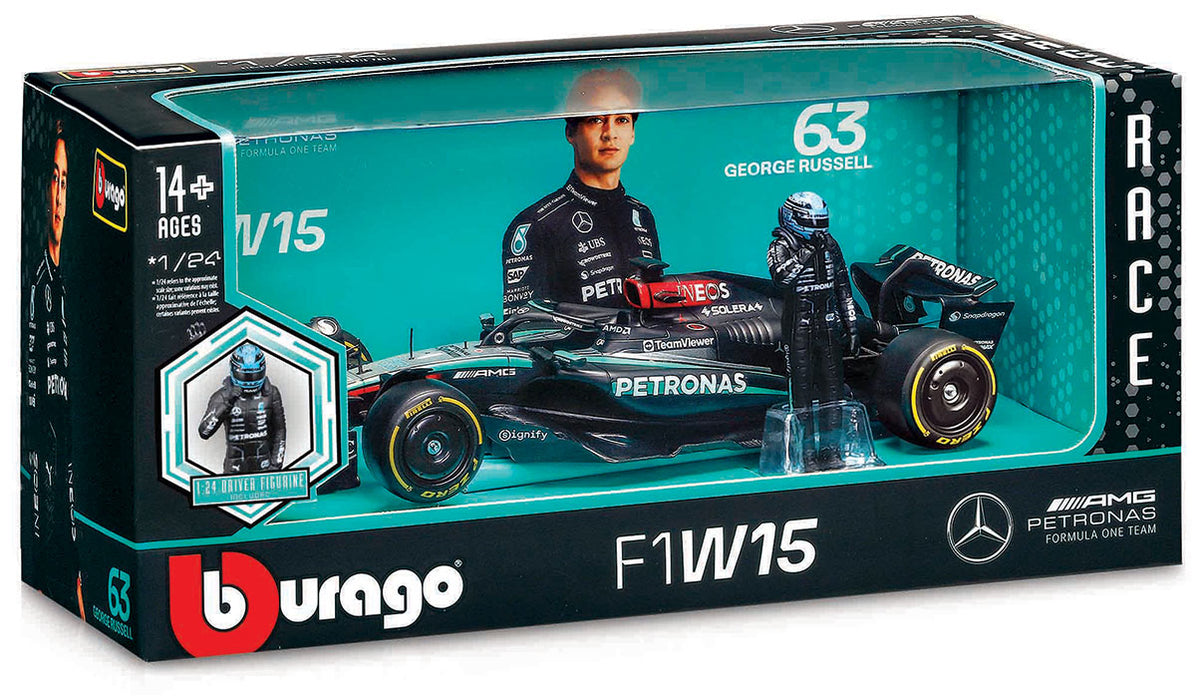 F1 Mercedes W15 E Performance 2024 Russell #63 Scala 1:24