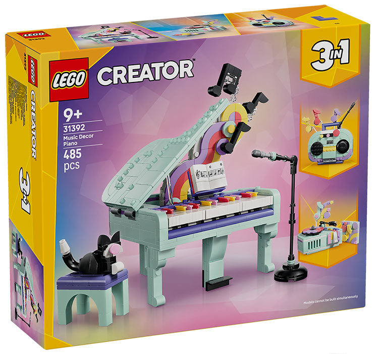 31392 Creator 3 in 1 Pianoforte Decorativo con Gatto