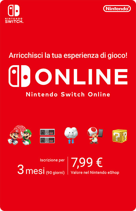Nintendo Switch Online Membership - 90 days SWITCH PIN