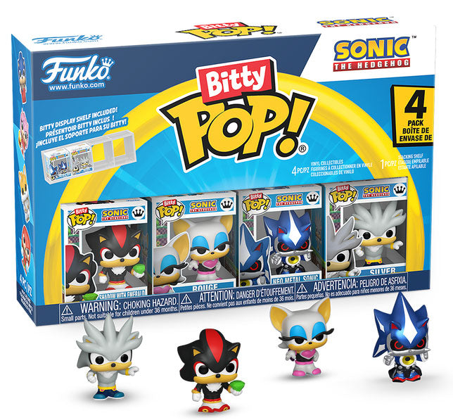 FUNKO BITTY POP 4 Pack Sonic the Hedgehog Shadow w/Emerald