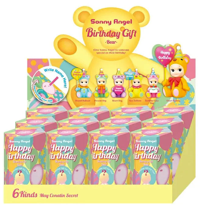 SONNY ANGEL Happy Birthday Gift Bear Series 1pz Assortimento