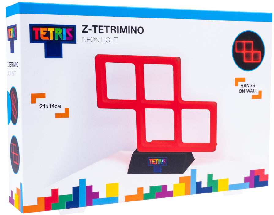 Lampada Neon Tetris Red Tetrimino Z