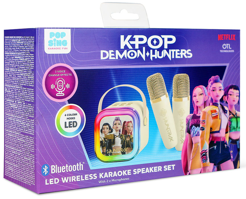 KPop Demon Hunters Karaoke Cassa + 2 Microfoni Huntrix Oro