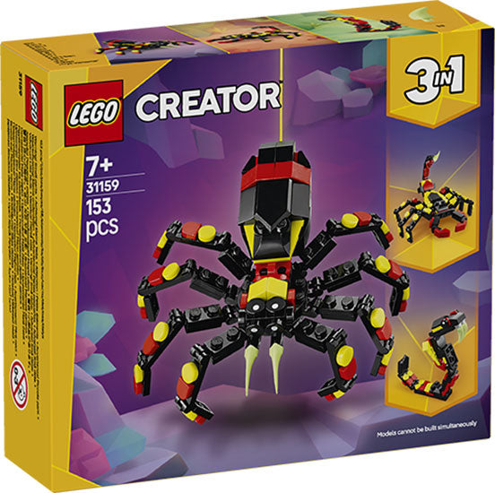 31159 Creator 3 in 1 Animali Selvatici Ragno Trasformista
