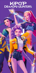 KPop Demon Hunters Telo Mare Viola Huntrix 70x140cm