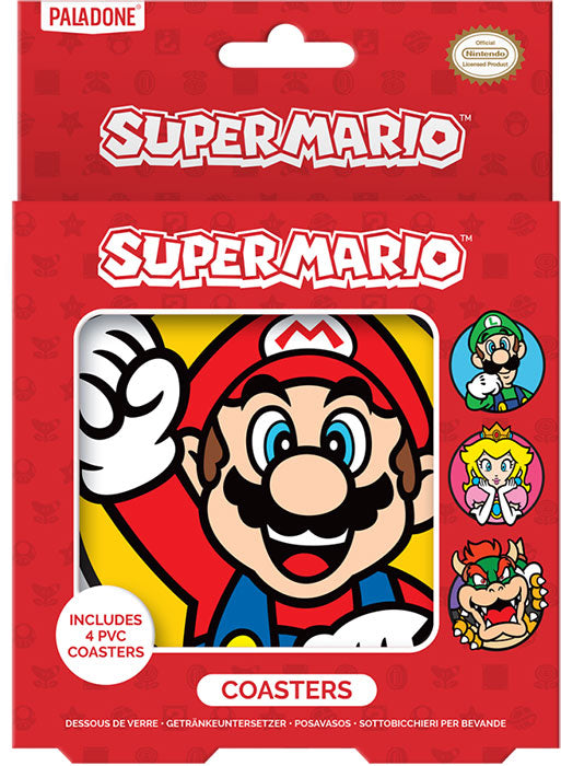 Paladone Set 4 Sottobicchieri Super Mario