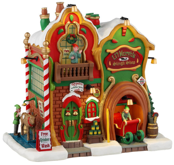 45264 LEMAX Li'L Murph's Sleigh Shop (4.5V)