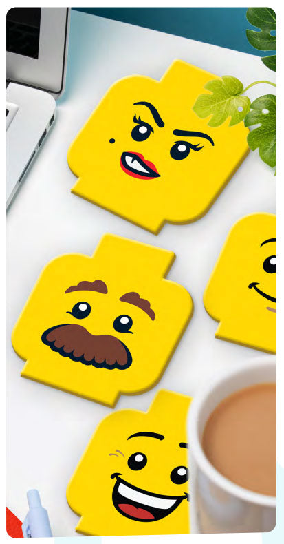 Paladone Set 8 Sottobicchieri Lego